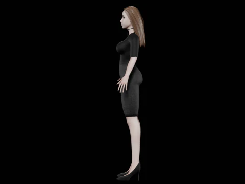 Basic teen woman V26520 3D Model