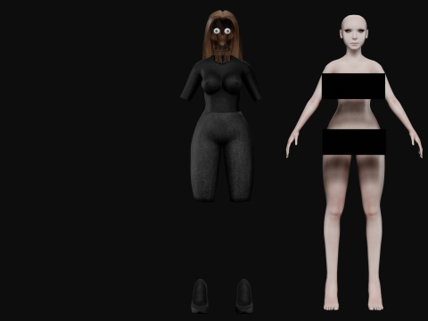 Basic teen woman V26520 Modelo 3D