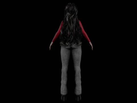 Black cute woman V37932 3D Model