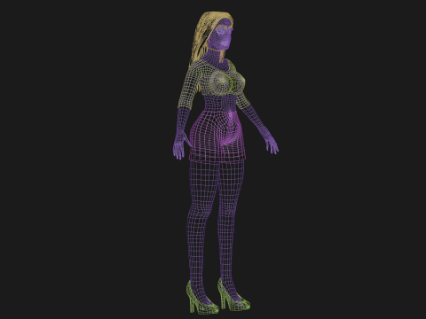 Classic cute woman V29529 3D Model