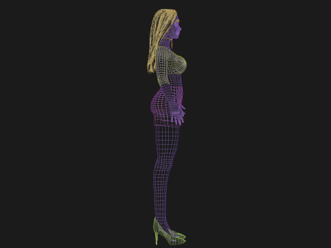 Classic cute woman V29529 3D Model