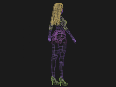 Classic cute woman V29529 3D Model