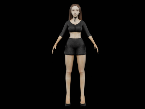 Classic cute woman V29529 3D Model