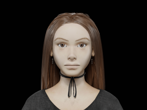 Classic cute woman V29529 3D Model