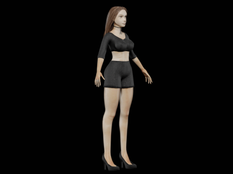Classic cute woman V29529 3D Model