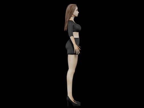 Classic cute woman V29529 3D Model