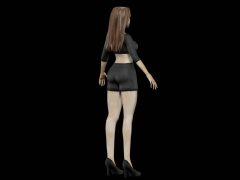 Classic cute woman V29529 3D Model