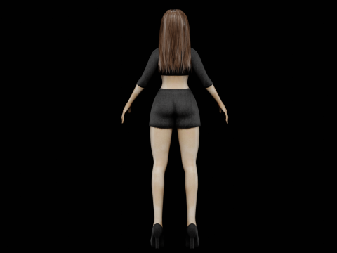 Classic cute woman V29529 3D Model