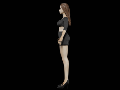 Classic cute woman V29529 3D Model