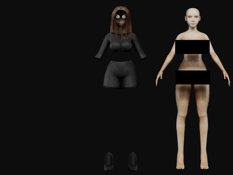 Classic cute woman V29529 3D Model