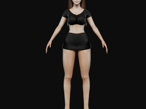 Classic young woman V27680 3D Model