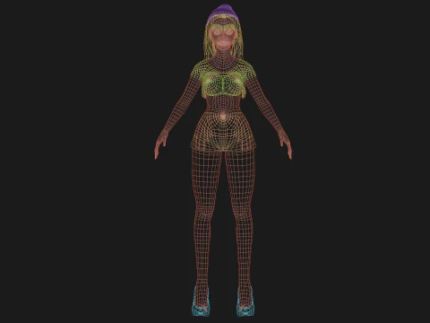 Classic young woman V27680 3D Model