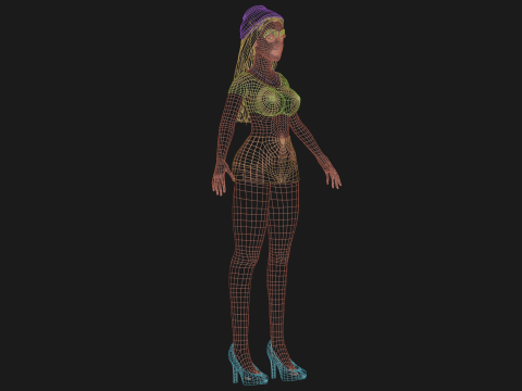 Classic young woman V27680 3D Model