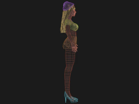 Classic young woman V27680 3D Model