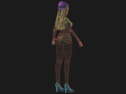 Classic young woman V27680 3D Model