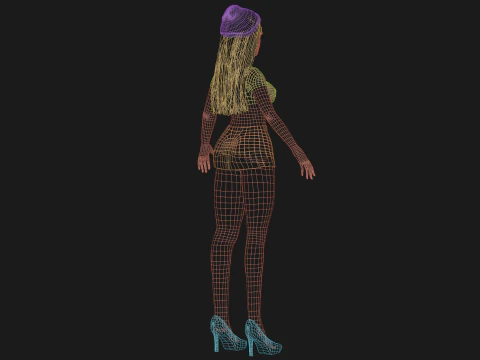 Classic young woman V27680 3D Model