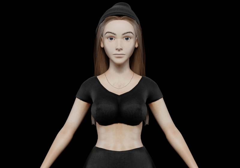 Classic young woman V27680 3D Model .c4d .max .obj .3ds .fbx .stl .blend