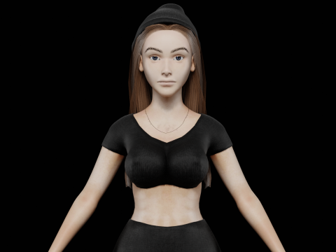 Classic young woman V27680 3D मॉडल