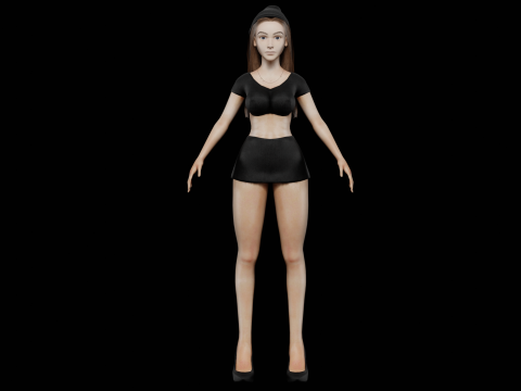 Classic young woman V27680 3D Model