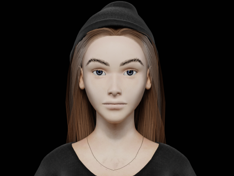 Classic young woman V27680 3D Model