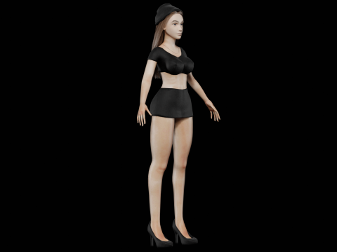 Classic young woman V27680 3D Model