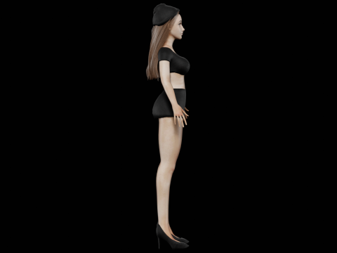 Classic young woman V27680 3D Model