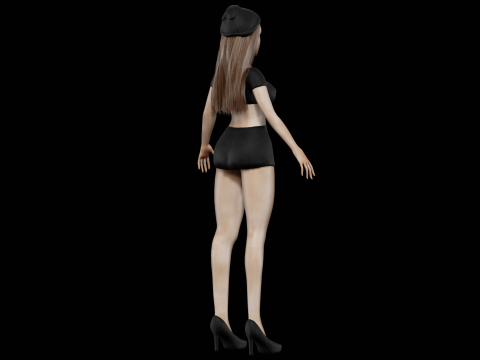Classic young woman V27680 3D Model