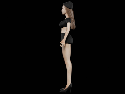 Classic young woman V27680 3D Model