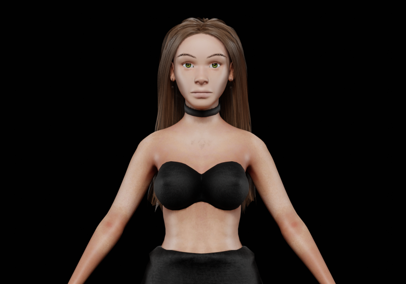 Cool pretty woman V27487 3D 模型 .c4d .max .obj .3ds .fbx .stl .blend 