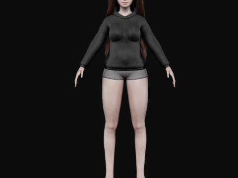 Cool sweet woman V36153 Modelo 3D