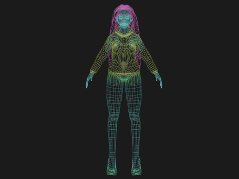 Cool sweet woman V36153 Modelo 3D