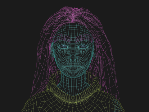Cool sweet woman V36153 Modelo 3D