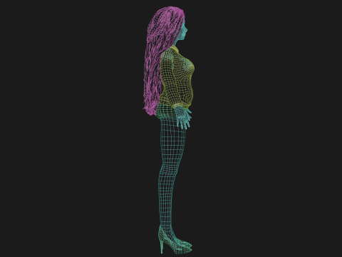 Cool sweet woman V36153 Modelo 3D
