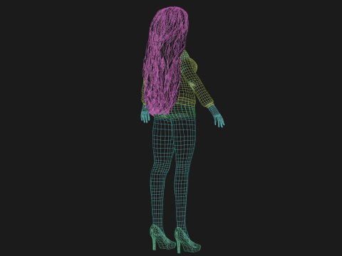 Cool sweet woman V36153 Modelo 3D