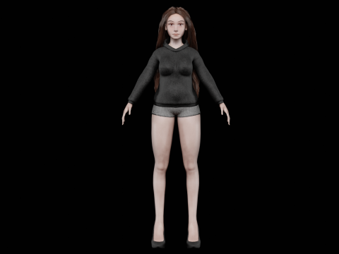 Cool sweet woman V36153 Modelo 3D