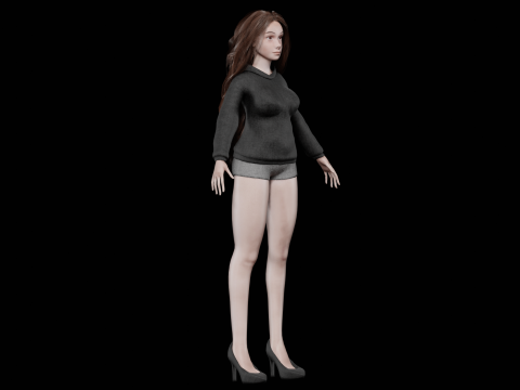 Cool sweet woman V36153 Modelo 3D