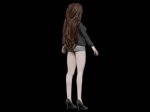Cool sweet woman V36153 Modelo 3D