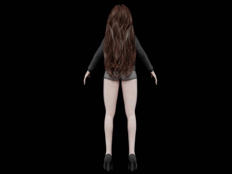 Cool sweet woman V36153 Modelo 3D