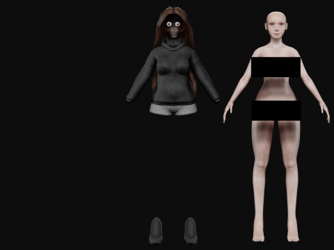 Cool sweet woman V36153 Modelo 3D