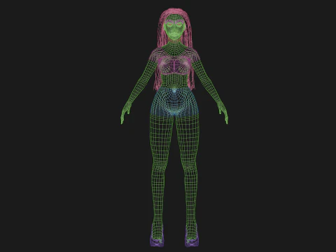 Cute pretty woman V27765 3D Model