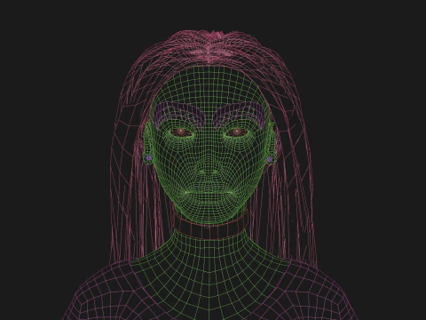 Cute pretty woman V27765 3D Model