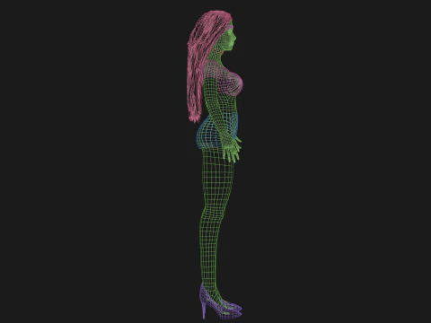 Cute pretty woman V27765 3D Model