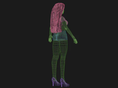 Cute pretty woman V27765 3D Model