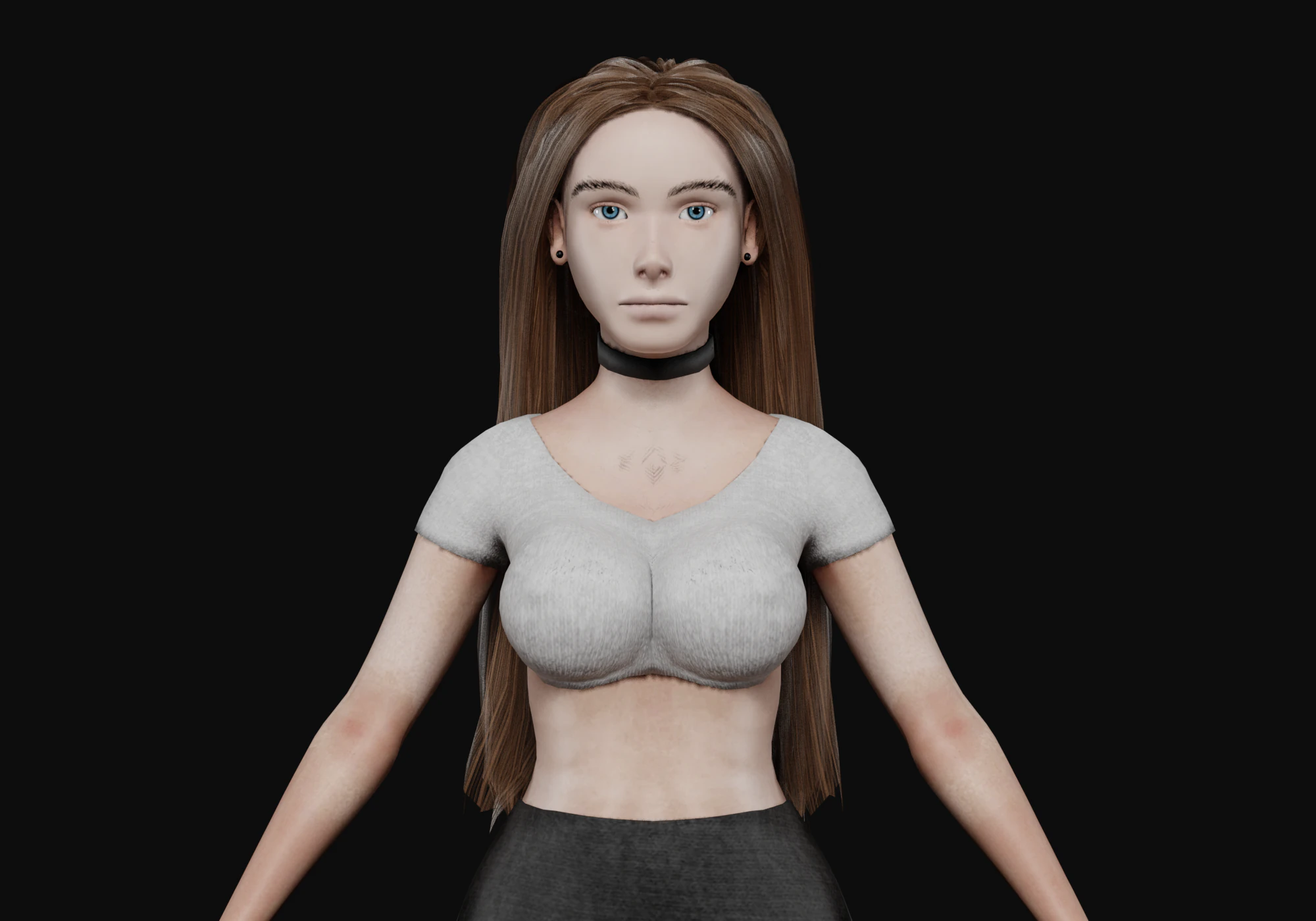 Cute pretty woman V27765 3D Model .c4d .max .obj .3ds .fbx .stl .blend