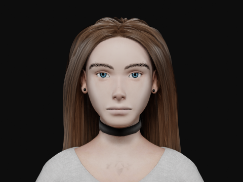 Cute pretty woman V27765 3D Модель