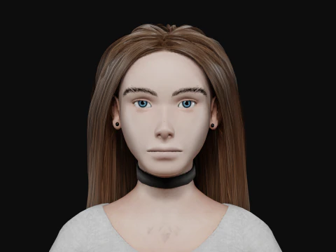 Cute pretty woman V27765 3D Model