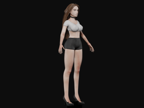 Cute pretty woman V27765 3D Модель