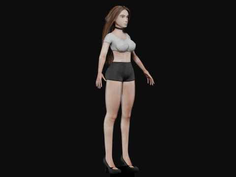 Cute pretty woman V27765 3D Model