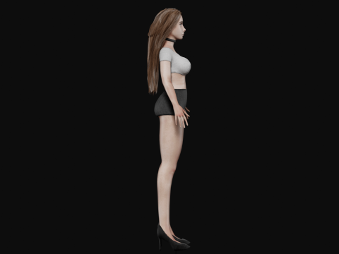Cute pretty woman V27765 3D Модель