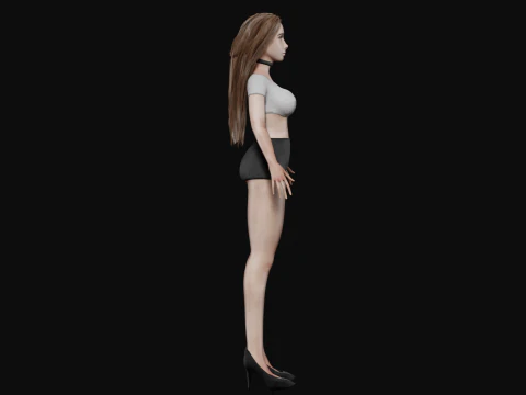 Cute pretty woman V27765 3D Model